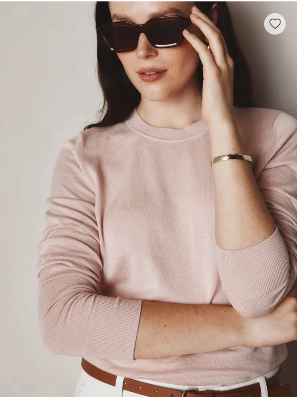 Quince Lightweight Cotton Cashmere Crew Sweater